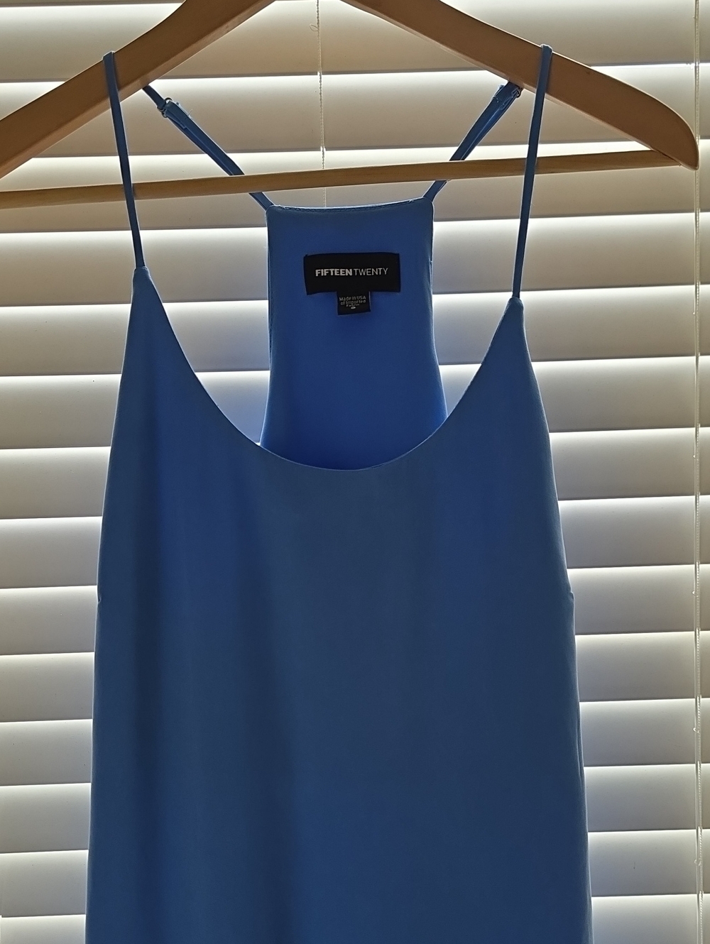 Fifteen Twenty Bright Periwinkle Soft Satin Slip Dress Size Small - Picture 2 of 8